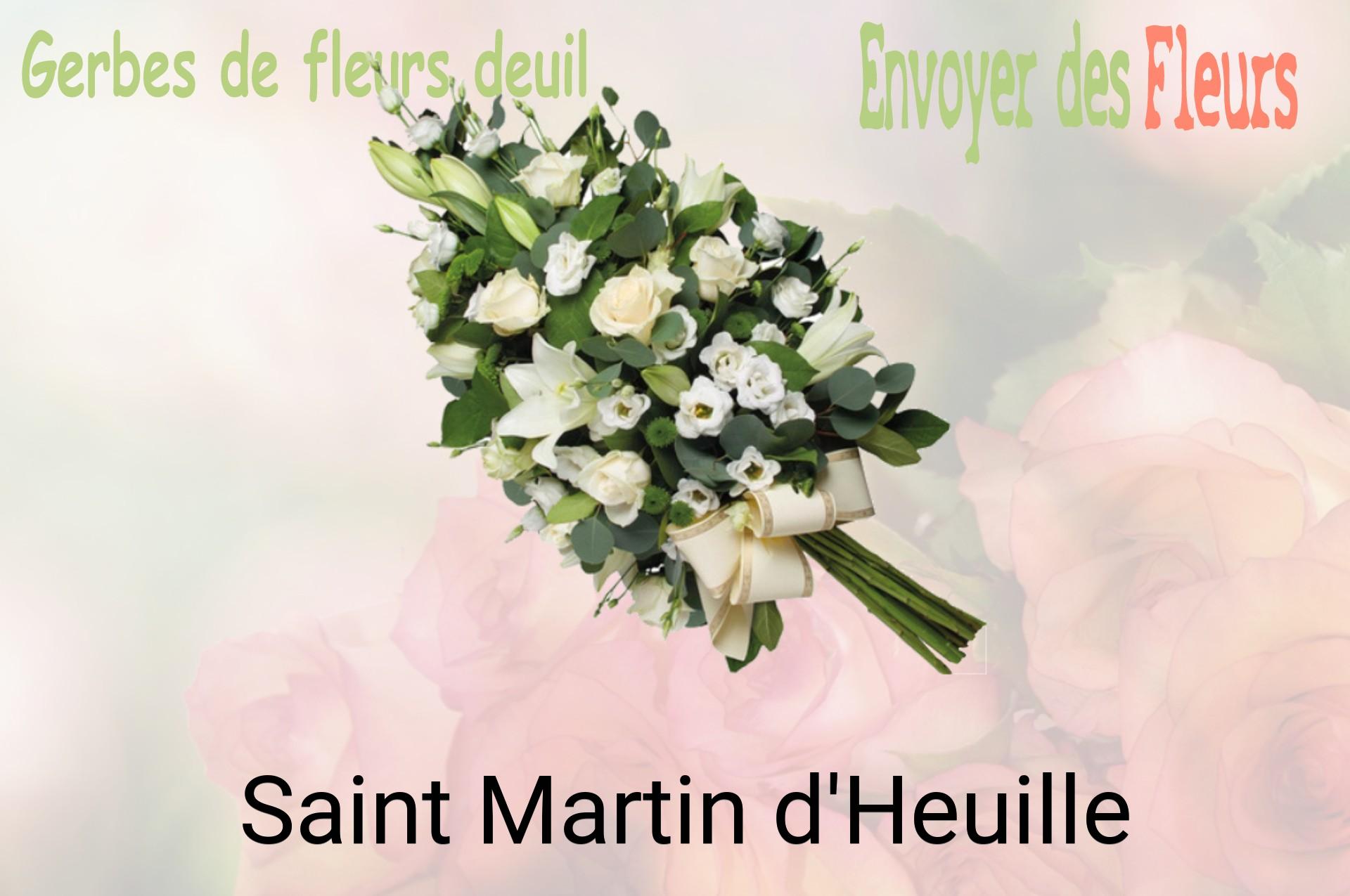 Gerbe de fleurs de deuil livrée à Saint-Martin-d'Heuille